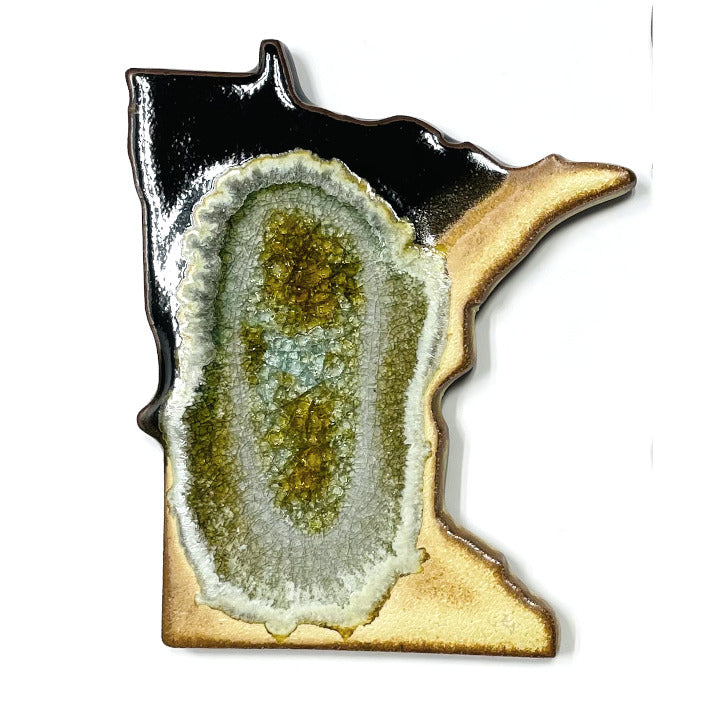 Geode Crackle Minnesota Coaster