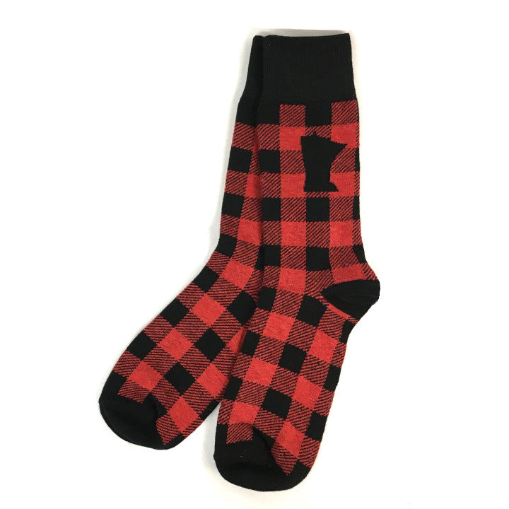 Minnesota Buffalo Plaid Socks
