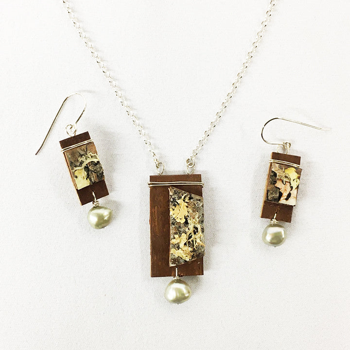 Tessoro Birch, Freshwater Pearl, and Sterling Silver Jewelry