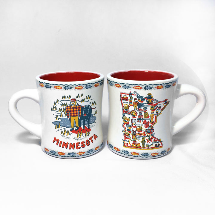 Minnesota Map / Paul Bunyan Diner Mug