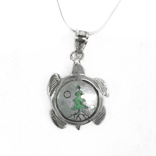 Lineage Designs Turtle and Tree Pendant