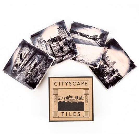 Cityscape St. Paul Photo Tile Coasters