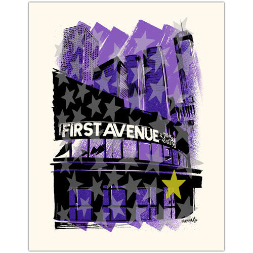 First Avenue Gold Star Art Print