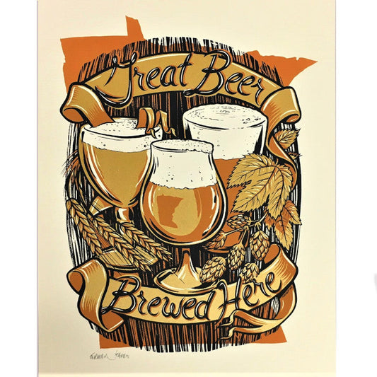 Great Beer brewed Here Print