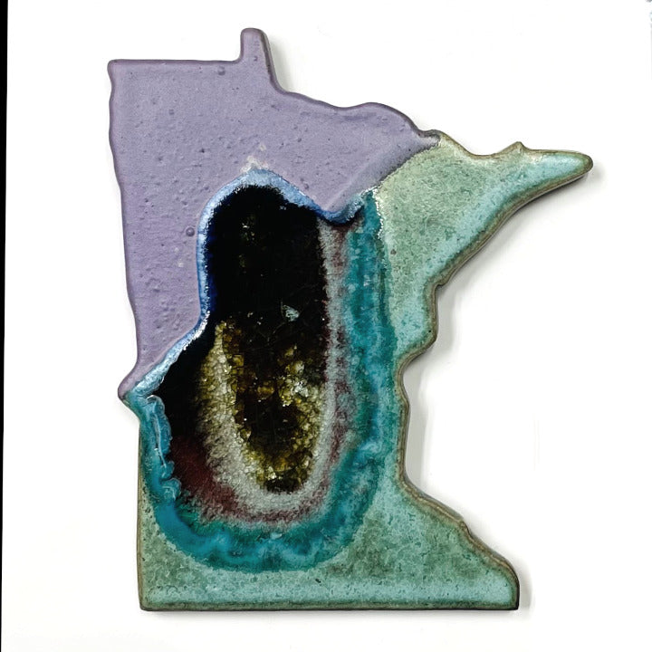 Geode Crackle Minnesota Coaster