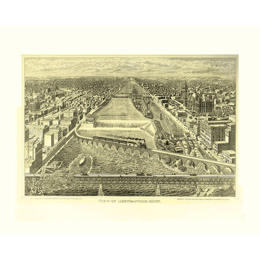 Minneapolis 1886 Print