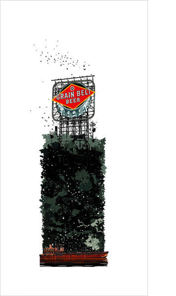 Birdhouse: Grain Belt Beer Sign