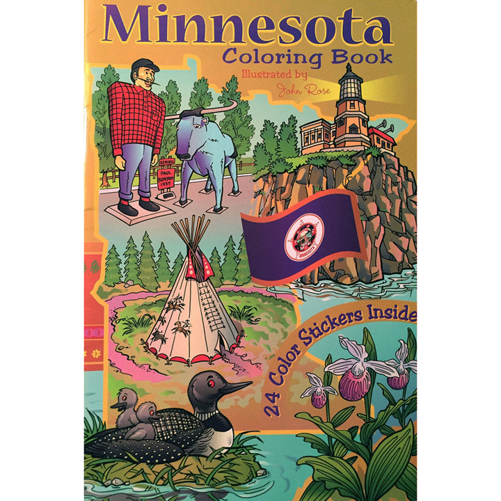 Minnesota Coloring and Sticker Book