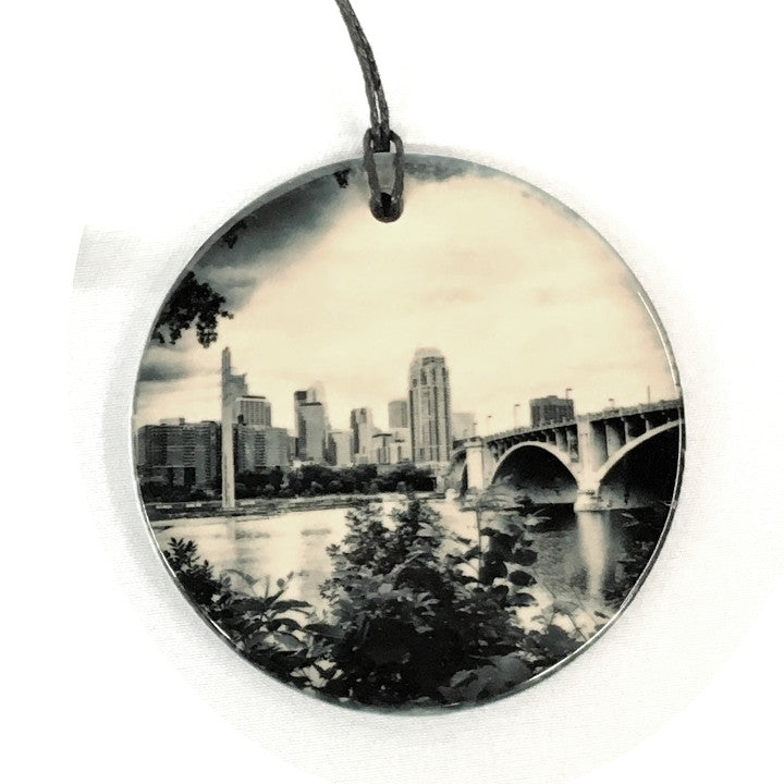 Cityscape Photo Tile Ornament