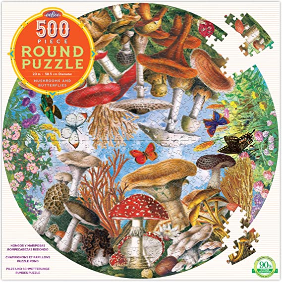 Mushrooms & Butterflies 500 Piece Puzzle