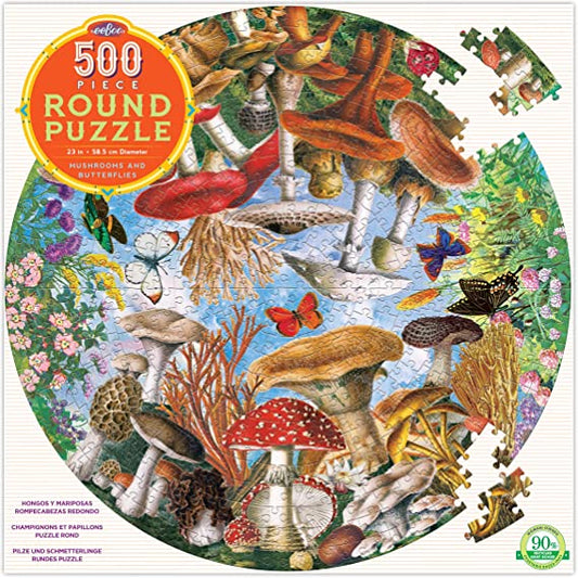 Mushrooms & Butterflies 500 Piece Puzzle