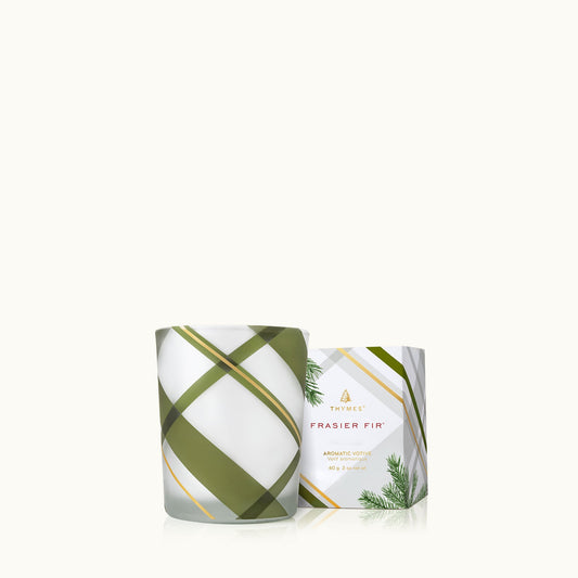 FF Plaid Votive Candle