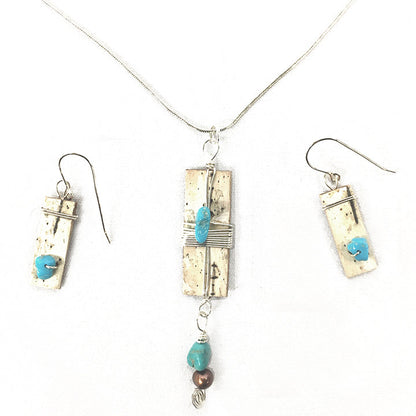 Tessoro Birchbark and Turquoise Jewelry