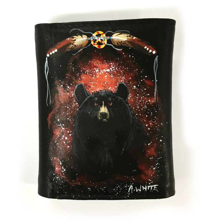 Handpainted Tri-Fold Wallet