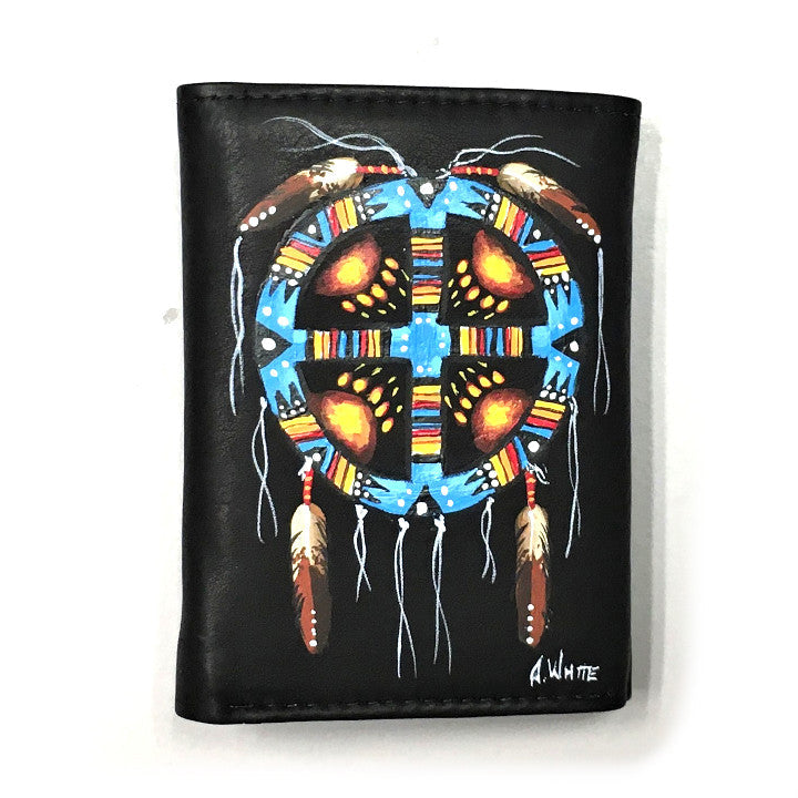 Handpainted Tri-Fold Wallet
