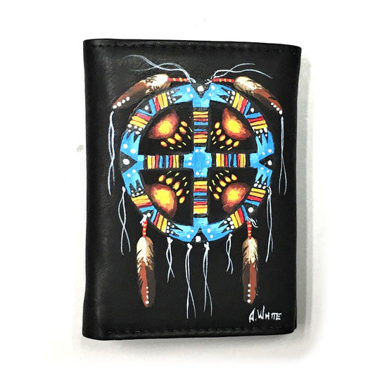 Handpainted Tri-Fold Wallet